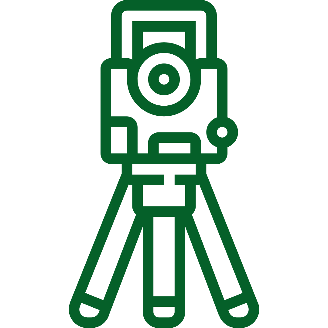Land surveying icon.
